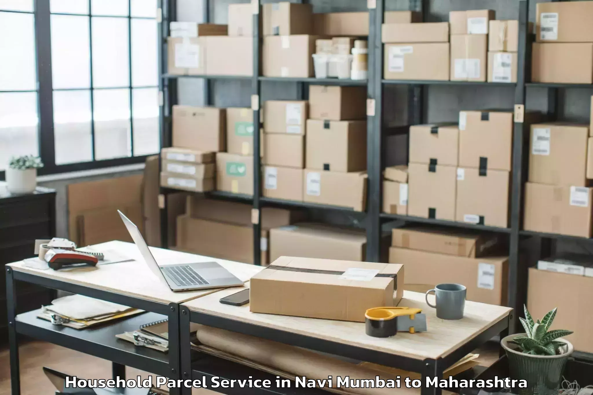 Top Navi Mumbai to Shegaon Household Parcel Available